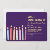 Verpest het niet Uitnodiging voor een verrassingsp (Voorkant)