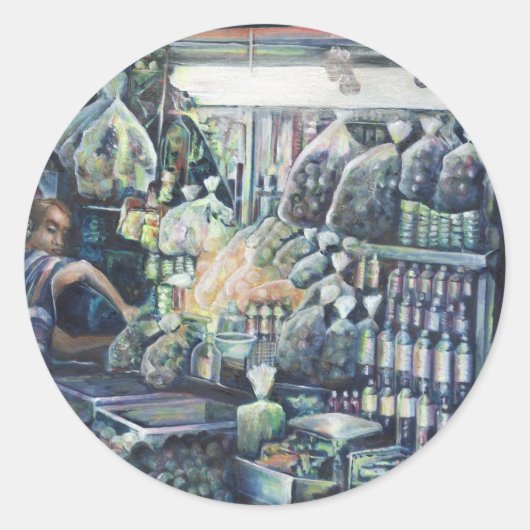 Verplaats de Goal. Singapore Ronde Sticker (Voorkant)