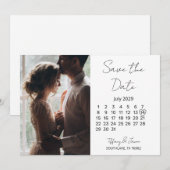 Verplaats de Hart 31 Dagen Kalender Bewaar de Datu Save The Date (Voorkant / Achterkant)