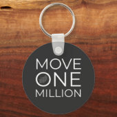 Verplaats één miljoen Button Zeer belangrijke Ring Sleutelhanger (Voorkant)