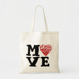 Verplaats hart | Cijfers rode harten en witte Feld Tote Bag