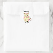 Verplaats het Funny-Koe Ronde Sticker (Tas)