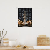 Verplaats je gang - Chess Board, Succes Motivatie Poster (Keuken)