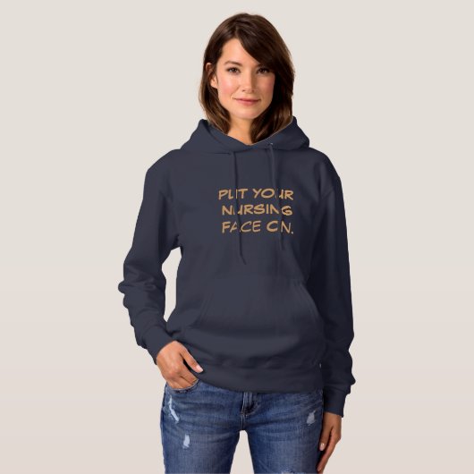 Verplaats je verpleeggezicht op overhemden hoodie (Voorkant volledig)