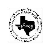 Verplaats retouradres Sterke Texas Rubberstempel (Afrduk)