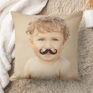 Verplaatsbare Grappige Zwarte Mr. Snor/Face Snor F Kussen
