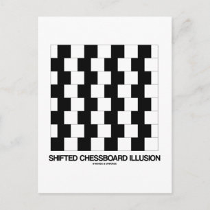 Verplaatsde schaakbordverlichting (optische illusi briefkaart