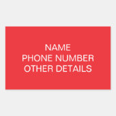 Verplaatsen College Storage Box Label (Voorkant)