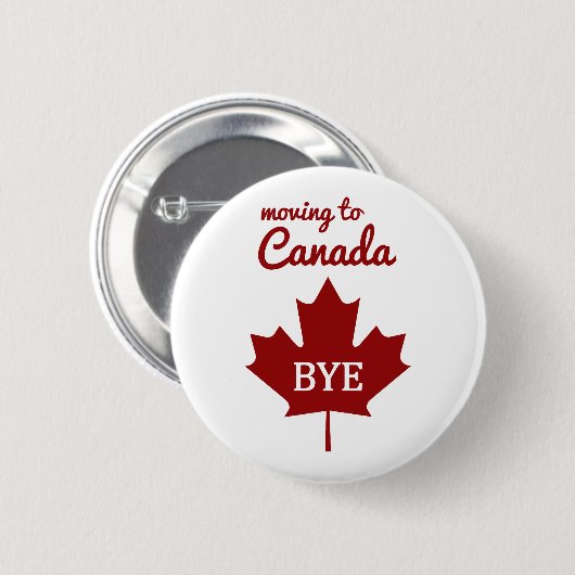 Verplaatsen naar Canada Ronde Button 5,7 Cm (Voorkant /achterkant)