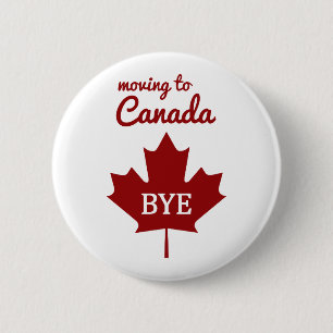 Verplaatsen naar Canada Ronde Button 5,7 Cm