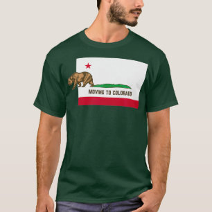 Verplaatsen naar Colorado en Californische Funny v T-shirt
