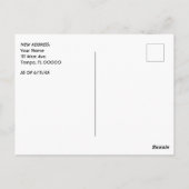 Verplaatsen naar Tampa Florida adreswijziging Briefkaart (Achterkant)