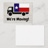 Verplaatsen naar Texas-kaart Notitiekaartje (Voorkant / Achterkant)