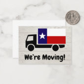 Verplaatsen naar Texas-kaart Notitiekaartje (Voorkant / Achterkant in situ)