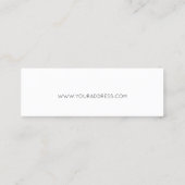 Verplaatsen. Nieuw adres. Minimale typografie 01a. Mini Visitekaartje (Achterkant)