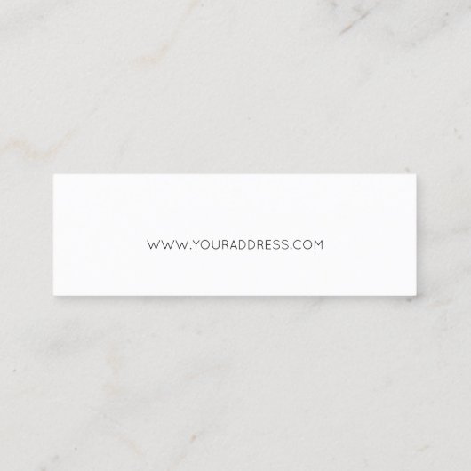 Verplaatsen. Nieuw adres. Minimale typografie 01a. Mini Visitekaartje (Achterkant)