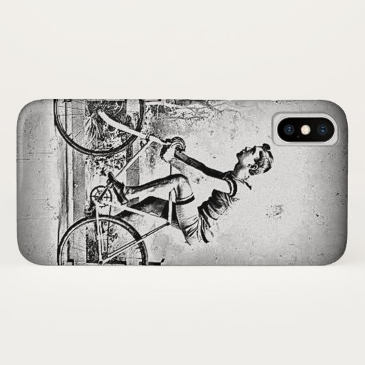 Verplaatsen op één zwart-witfietser Case-Mate iPhone case (Achterkant (horizontaal))