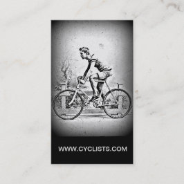 Verplaatsen op één zwart-witfietser visitekaartje
