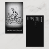 Verplaatsen op één zwart-witfietser visitekaartje (Voorkant / Achterkant)