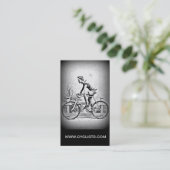 Verplaatsen op één zwart-witfietser visitekaartje (Staand voorkant)