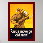 Verplaatsen op oud Man Poster (Voorkant)