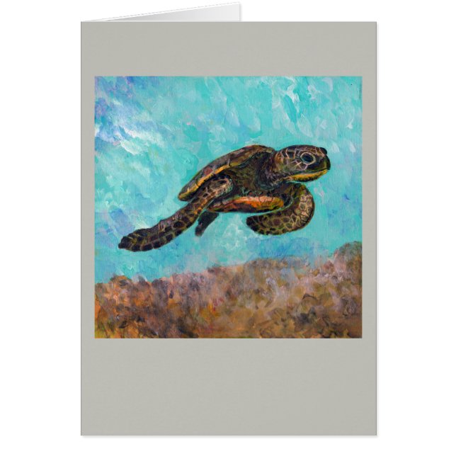 Verplaatsen op Zee Turtle Card (Voorkant)