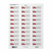 Verplaatsen rood  Truck Return-label Etiket (Full Sheet)