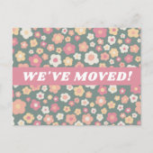VERPLAATSEN VAN ANNOUNCEMENT Floral Daisies Patter Briefkaart (Voorkant)