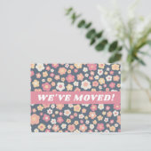VERPLAATSEN VAN ANNOUNCEMENT Floral Daisies Patter Briefkaart (Staand voorkant)
