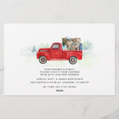 Verplaatsen van Waterverf Red Truck New Address Mo Briefpapier (Achterkant)