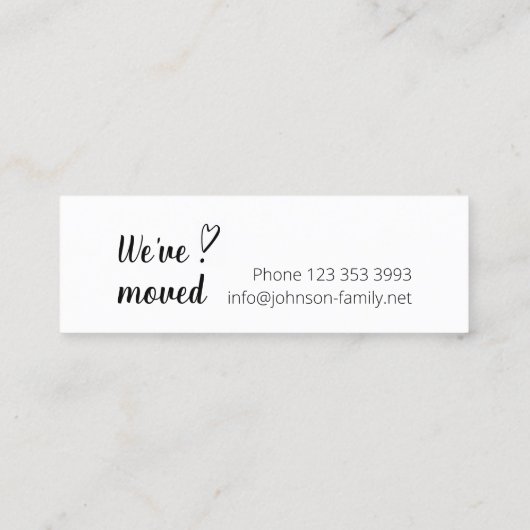 Verplaatsen. We hebben het script verplaatst. Fami Mini Visitekaartje (Achterkant)