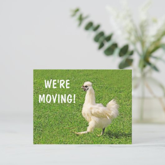 Verplaatsend Aankondiging Briefkaart (Staand voorkant)