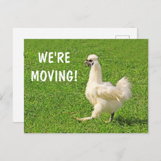 Verplaatsend Aankondiging Briefkaart (Voorkant / Achterkant)