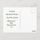 Verplaatsend Aankondiging Briefkaart (Achterkant)