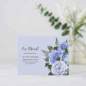 Verplaatsend Aankondiging Dusty Blue White Briefka Briefkaart (Staand voorkant)