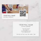 Verplaatsend bedrijf QR Code Moderne Zaken Visitekaartje (Voorkant / Achterkant)