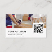 Verplaatsend bedrijf QR Code Moderne Zaken Visitekaartje (Voorkant)