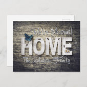 Verplaatsend Bericht Nieuw Adres Rustic Hood HOME Briefkaart (Voorkant / Achterkant)