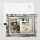 Verplaatsend huis, je foto in oud lijst, leuk briefkaart (Voorkant / Achterkant)