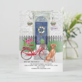 Verplaatsend Vizsla Dog - fietsdeuradres  Aankondiging (Staand voorkant)