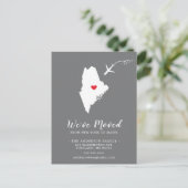 Verplaatsende aankondigende staat MAINE-postkaart Briefkaart (Staand voorkant)