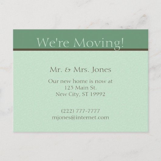 Verplaatsende aankondiging (Voorkant)