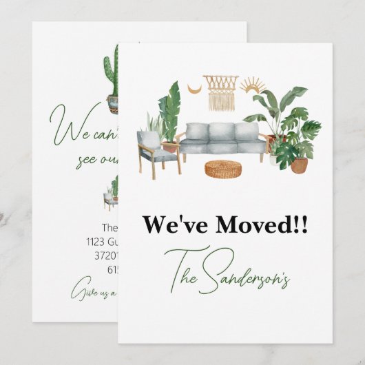 Verplaatsende aankondiging (Voorkant / Achterkant)