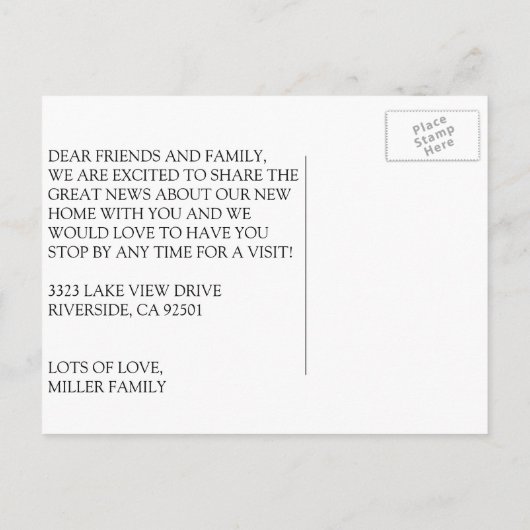 Verplaatsende aankondiging (Achterkant)