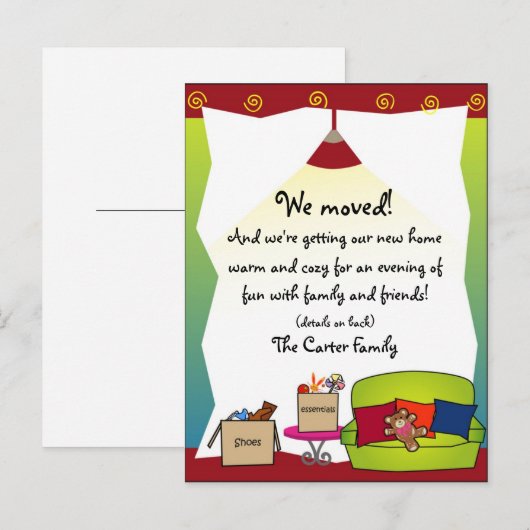 Verplaatsende aankondiging (Voorkant / Achterkant)