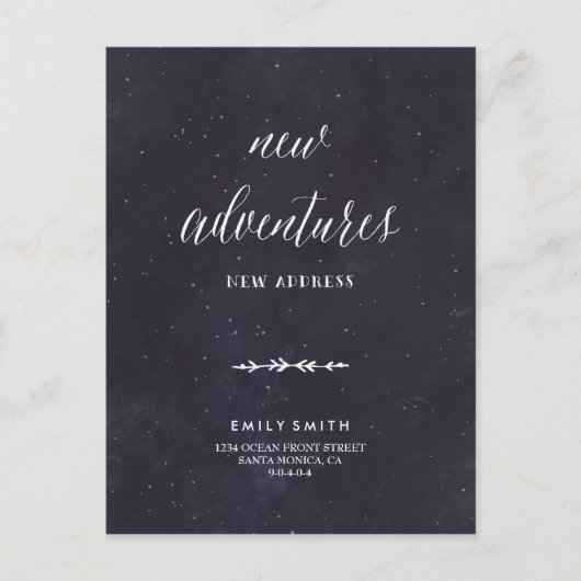 Verplaatsende aankondiging Briefkaart (Voorkant)