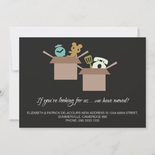 Verplaatsende aankondiging - Cardboard Boxes Graph (Voorkant)