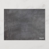 Verplaatsende Aankondiging Chalkboard Koral Blauw Briefkaart (Achterkant)