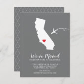 Verplaatsende aankondiging | Deelstaat Californië (Voorkant / Achterkant)