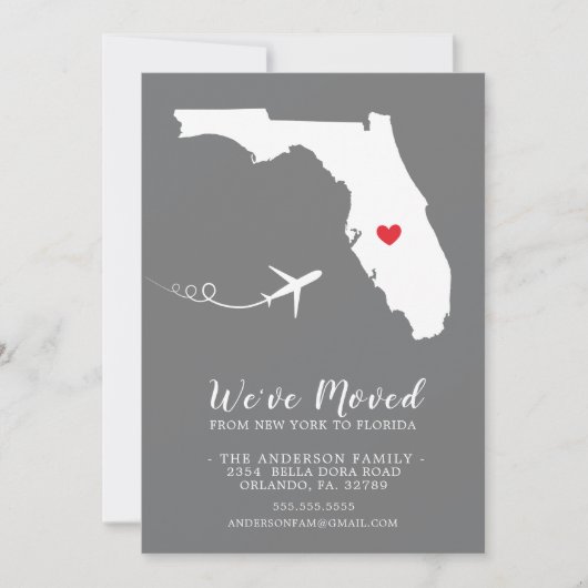 Verplaatsende aankondiging | Deelstaat Florida (Voorkant)